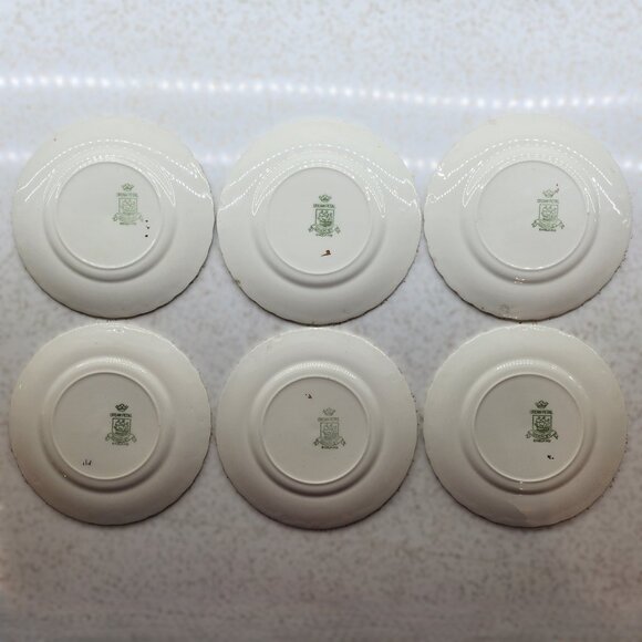 Vintage Cream Petal Tea Plates Set of 6 - Picture 5 of 6